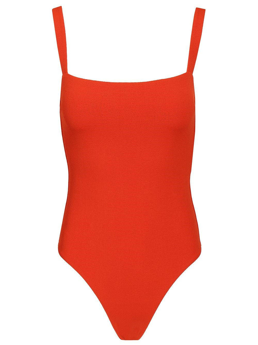 Matteau Square Neck Maillot Swimsuit - Red