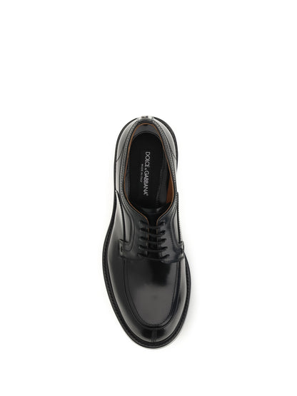 Dolce & Gabbana Calfskin Derby Loafers - Black