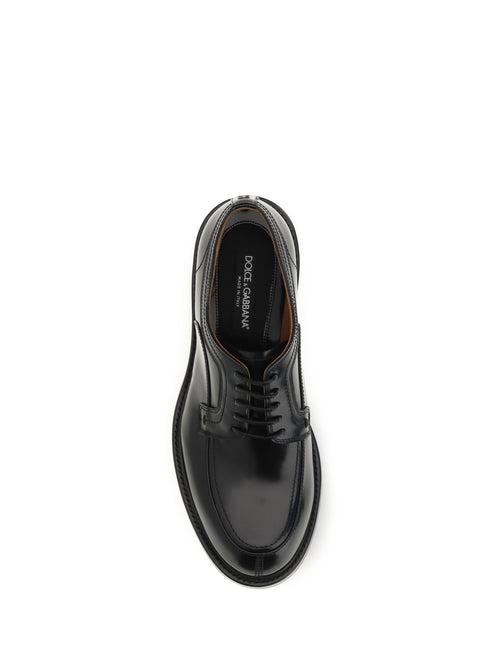 Dolce & Gabbana Calfskin Derby Loafers - Black
