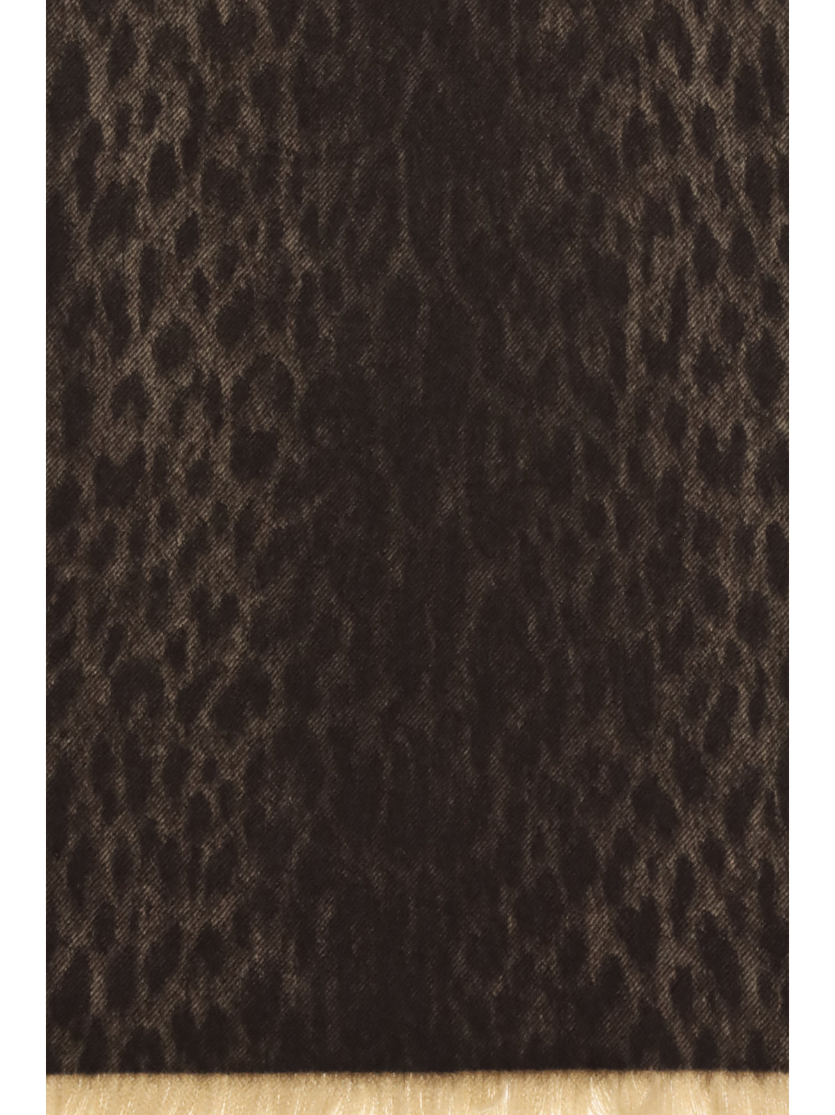 Gucci Leopard-print wool Scarf with monogram - Camel/Dark Brown
