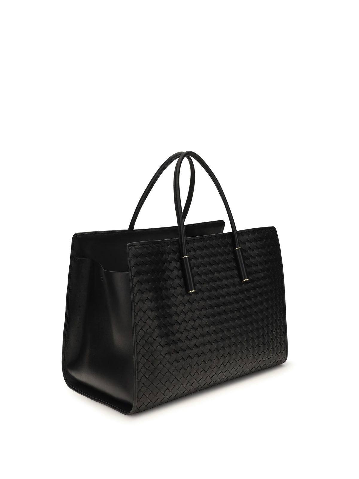 Bottega Veneta Barbara Tote Bag - Black-Brass Vibrato