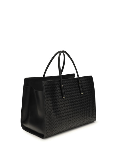 Bottega Veneta Barbara Tote Bag - Black-Brass Vibrato