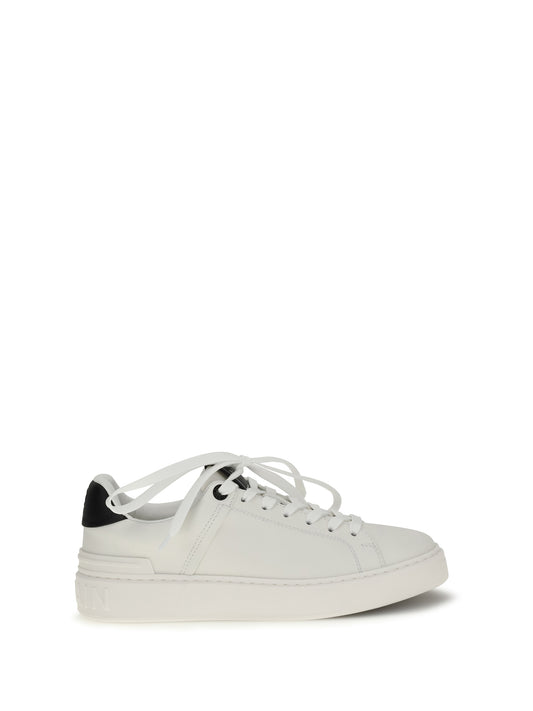 BALMAIN B-Court Sneakers in calfskin leather