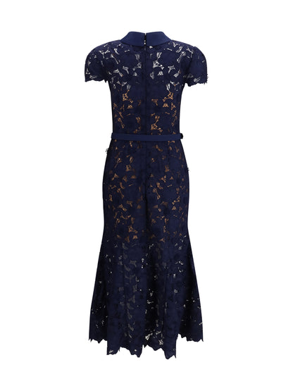 SELF-PORTRAIT Guipure lace midi Dress