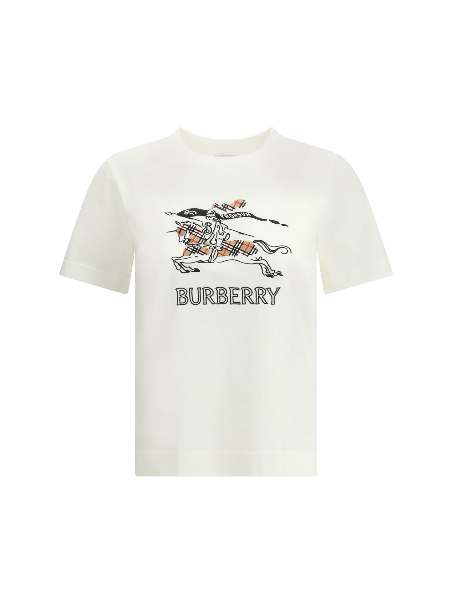 BURBERRY Cotton T-shirt with drawn EKD
