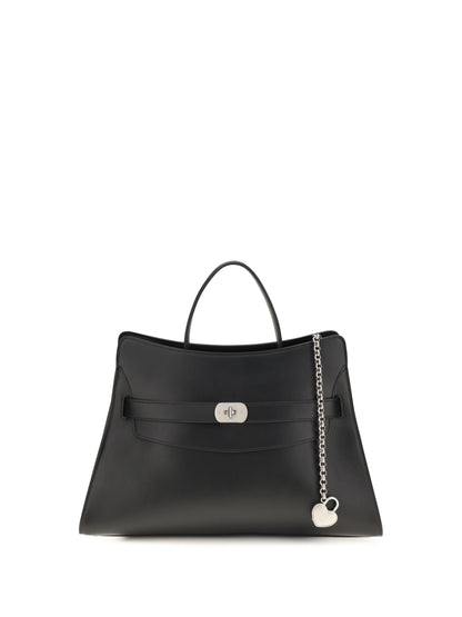 Alexander McQueen Locke Shoulder Bag - Black/Silver