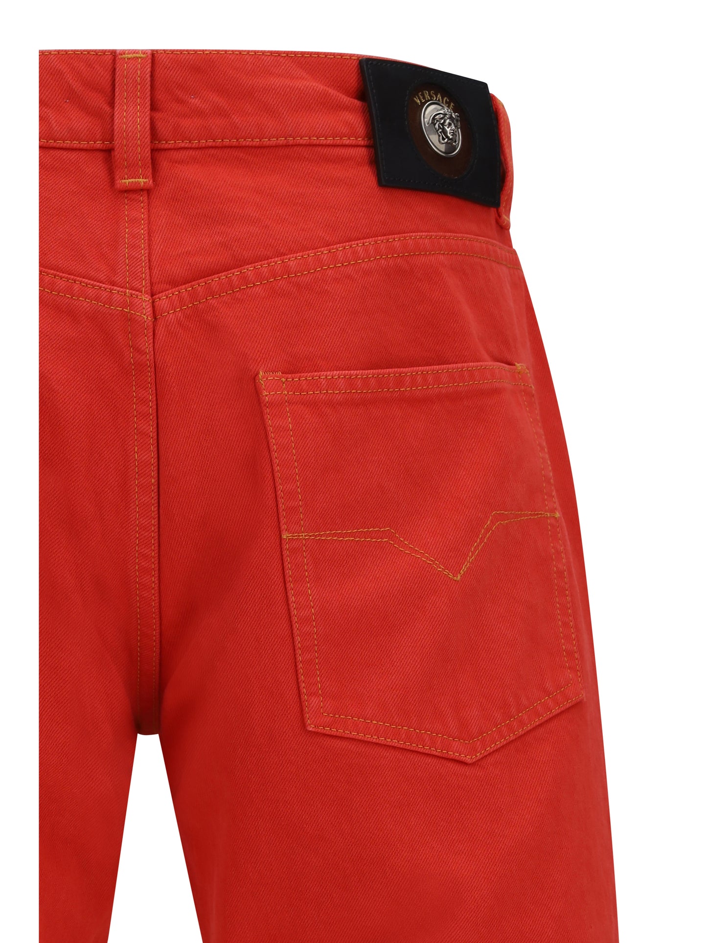 VERSACE Straight-leg cotton denim Jeans