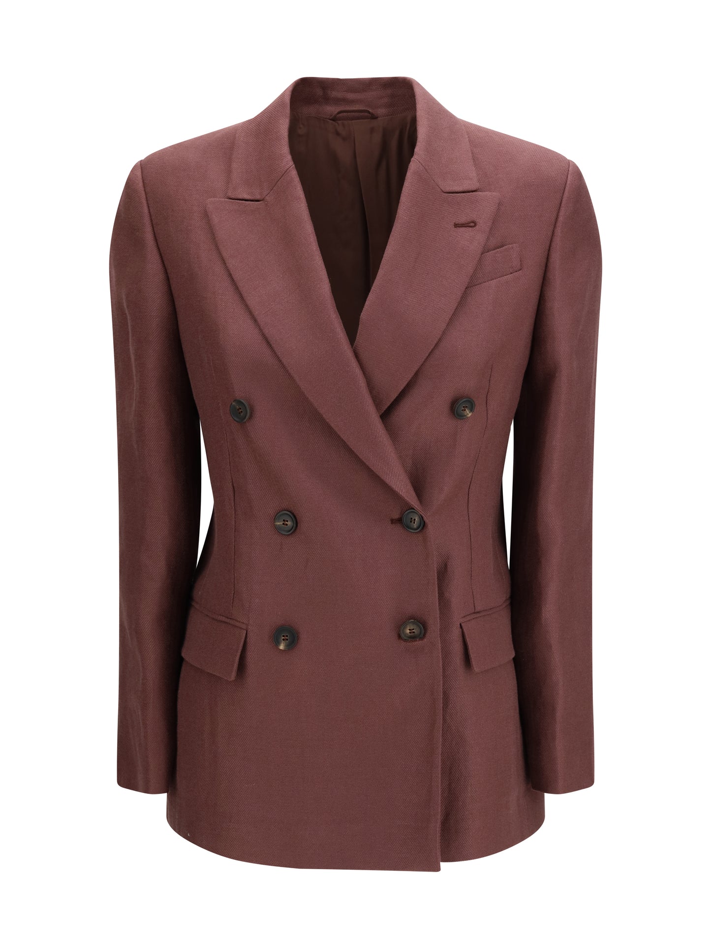 BRUNELLO CUCINELLI Fluid twill Jacket in viscose and linen with monili details