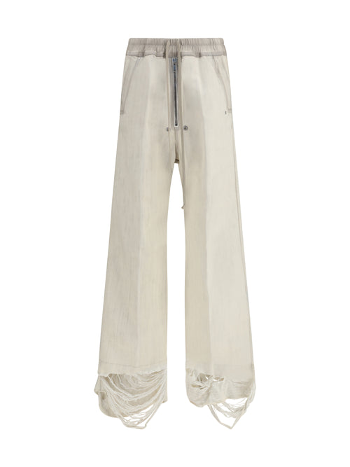 Rick Owens Wide Bela Pants in denim - Milk Wash