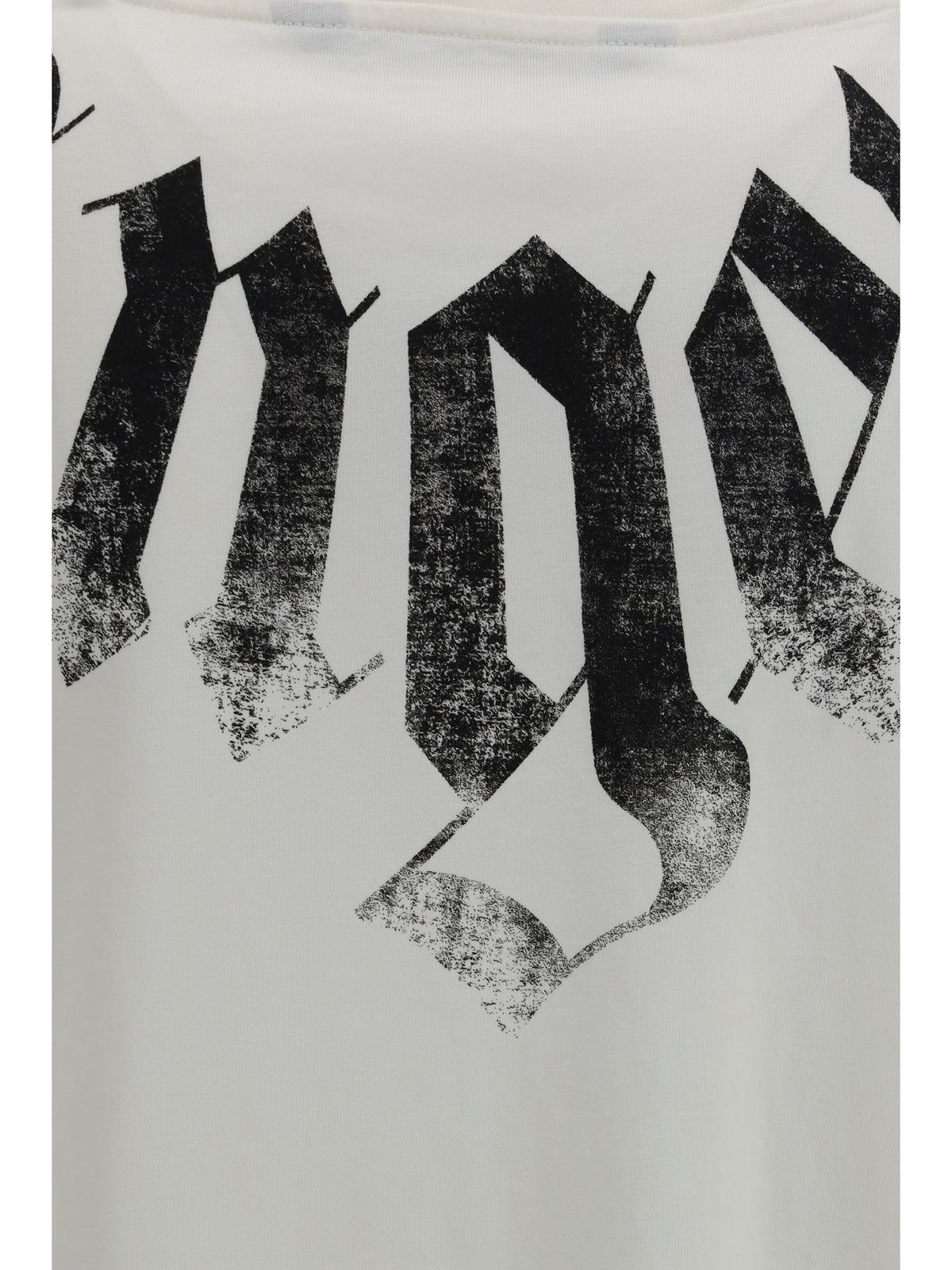 Palm Angels Big Neck Logo T-shirt - Off White Black