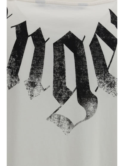 Palm Angels Big Neck Logo T-shirt - Off White Black
