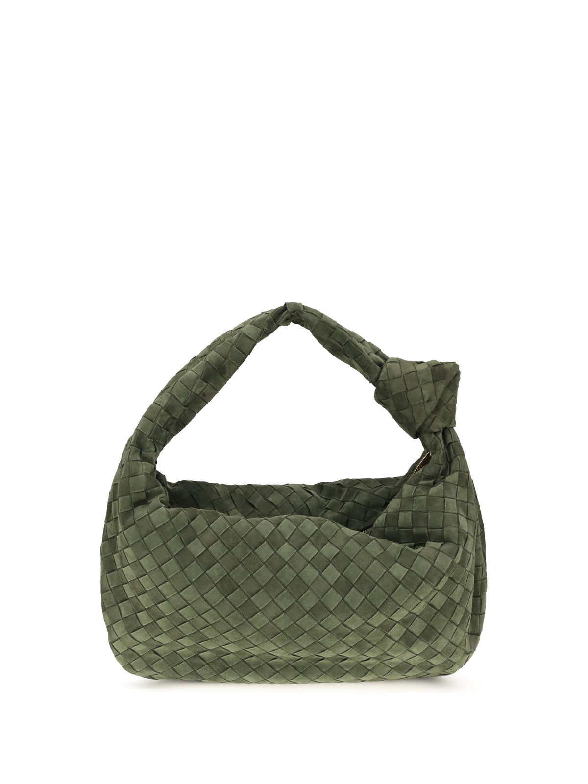 Bottega Veneta Jodie Handbag - Green Tweed-Gold