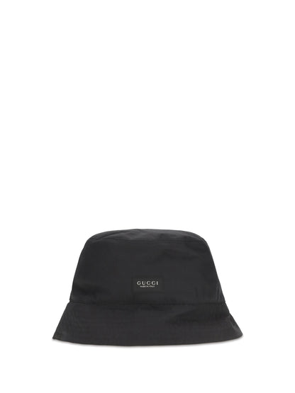 Gucci Cotton canvas Bucket Hat - Black Black/Black