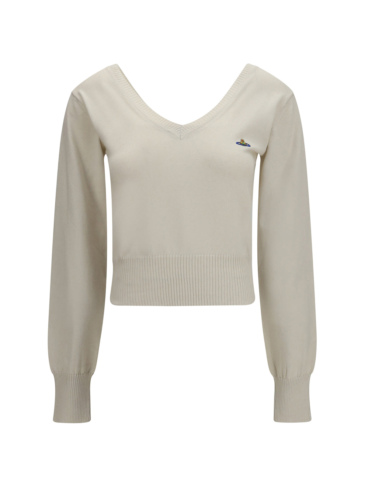 Vivienne Westwood Beatrice V-neck Sweater - Dove White