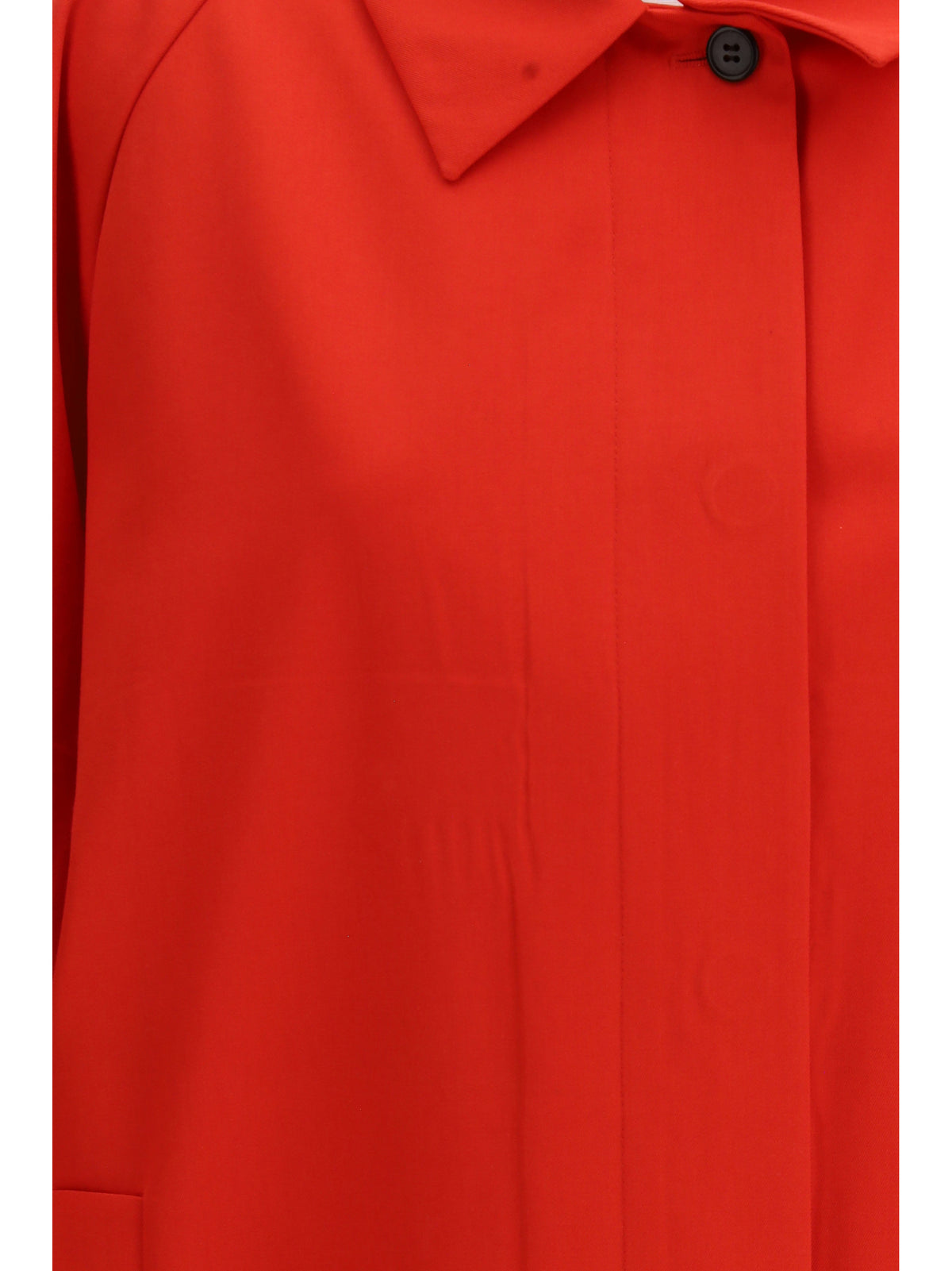 Prada Cotton gabardine Coat with classic collar - Red