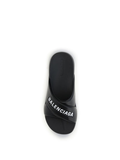 BALENCIAGA Cross-logo Slides