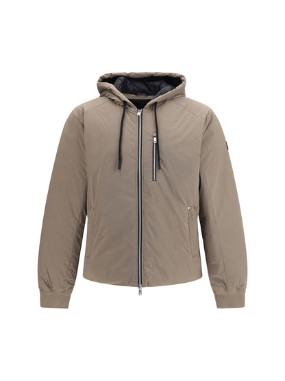 Moose Knuckles Hooded Down Jacket - Ashen