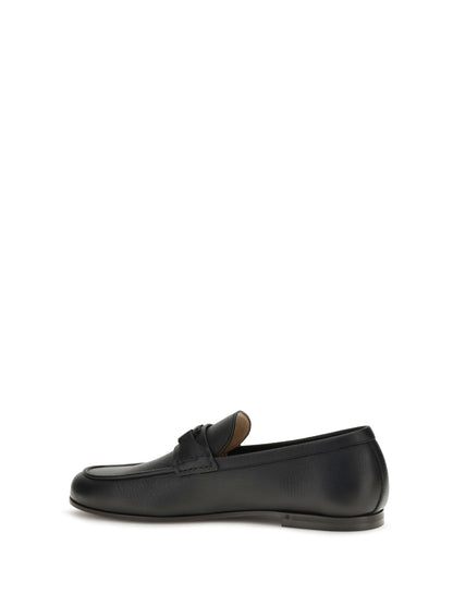 Valentino Garavani VLogo Signature Loafers in deer leather - Black