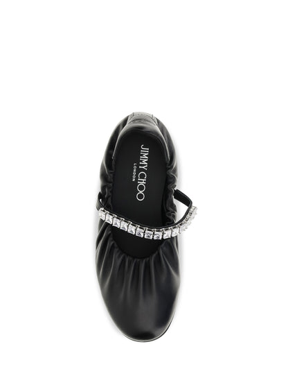 Jimmy Choo Jade Ballerinas - X Black/Crystal