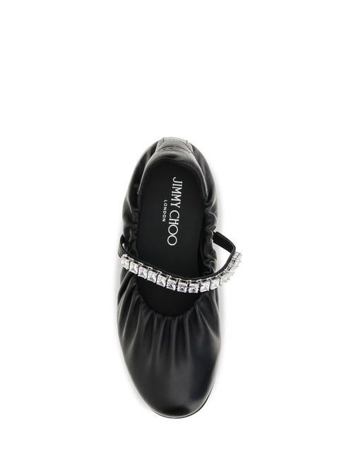 Jimmy Choo Jade Ballerinas - X Black/Crystal