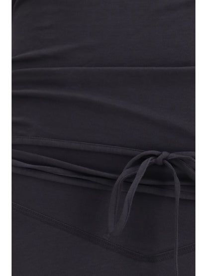 Lemaire Draped fitted long Dress - Basalt