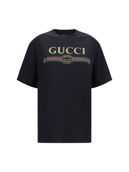 Gucci Cotton and silk jersey T-shirt - Black/Mc