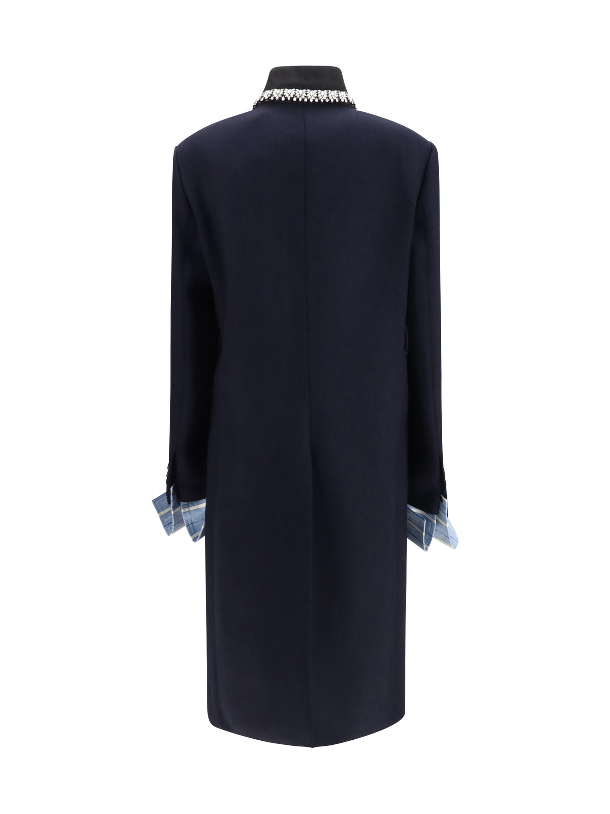 Prada Double Wool Coat - Bleu