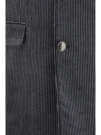 Brunello Cucinelli Ribbed double-breasted Suit - Grey
