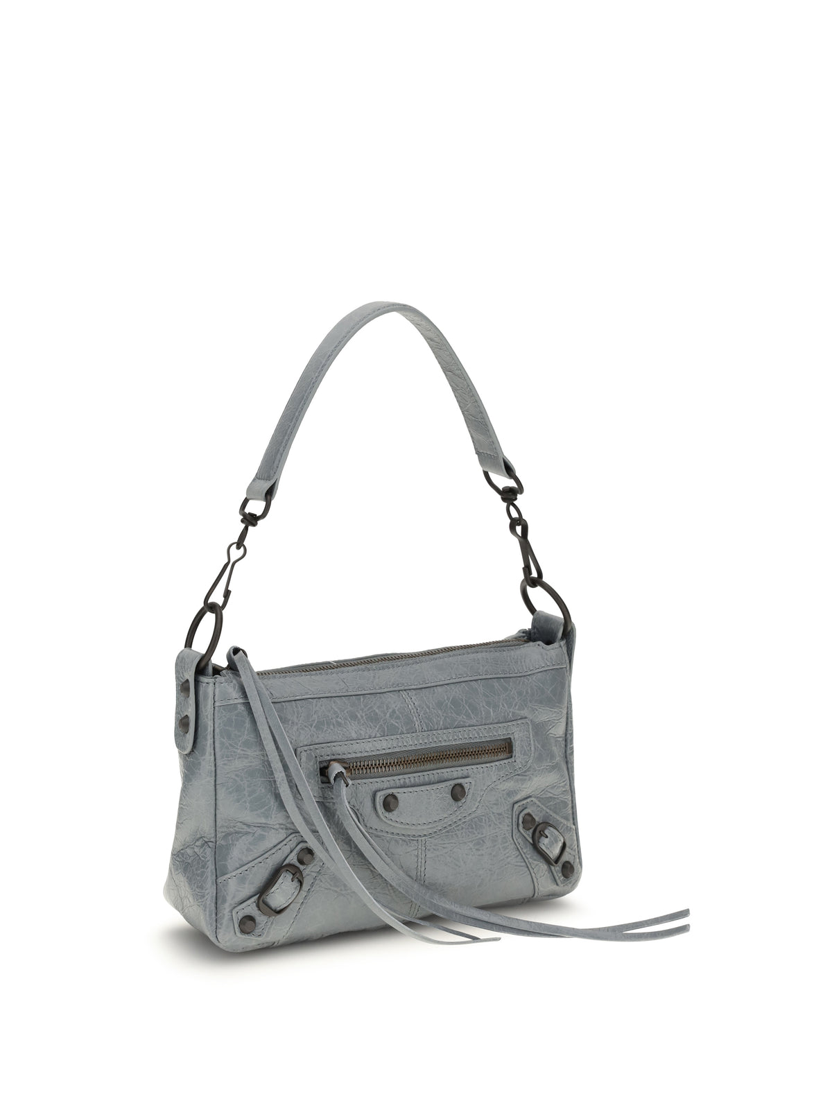 Balenciaga Le City Moto mini Handbag - Blue Grey