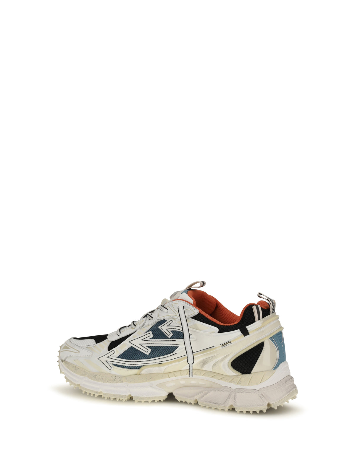 Off-White Be Right Back Worn Out Sneakers - Neon Blue/White