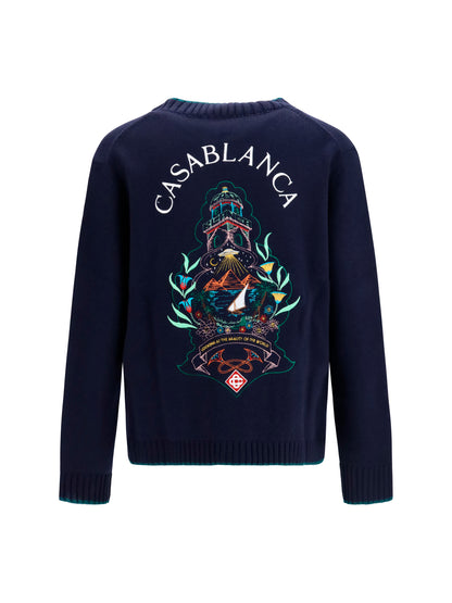 Casablanca Hotel crest Cardigan - Multi