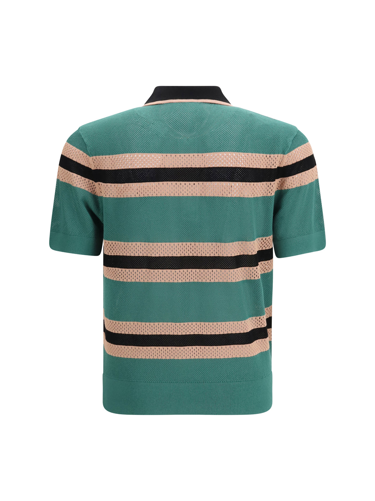 Dries Van Noten Striped Polo Shirt - Pine