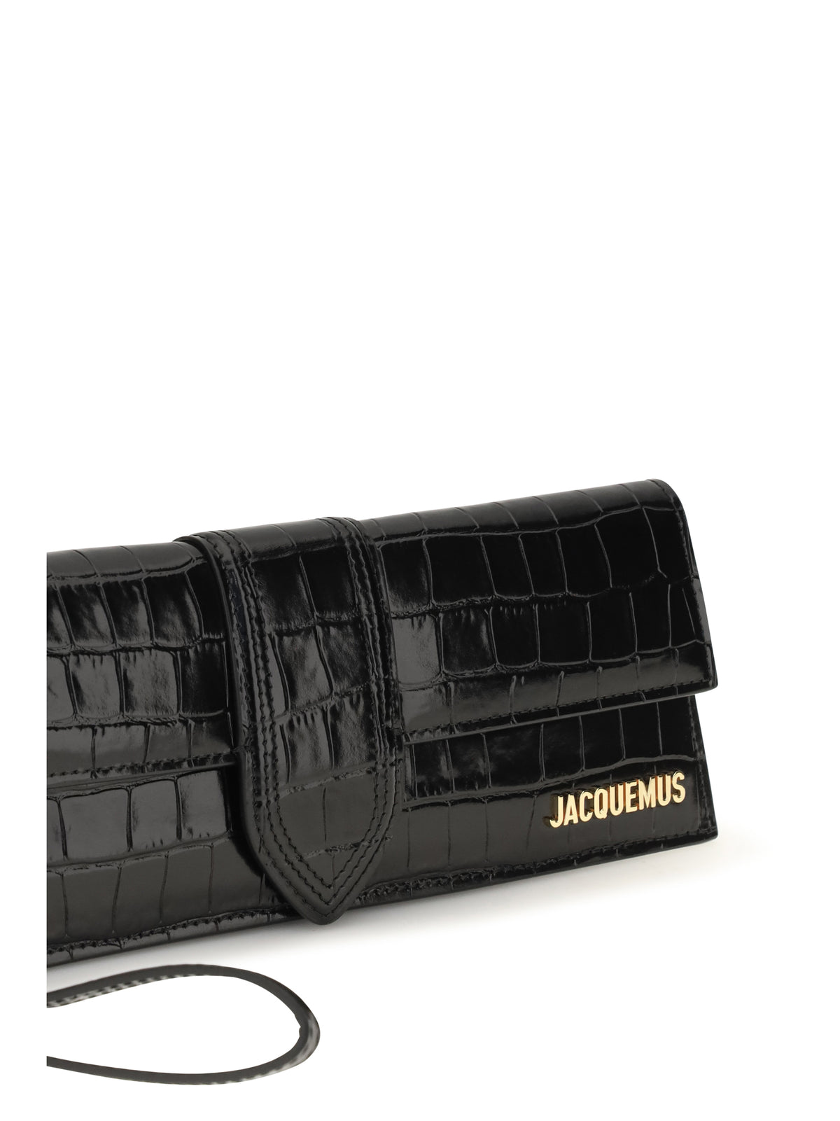 Jacquemus Crocodile-effect Bambino Pouch - Black