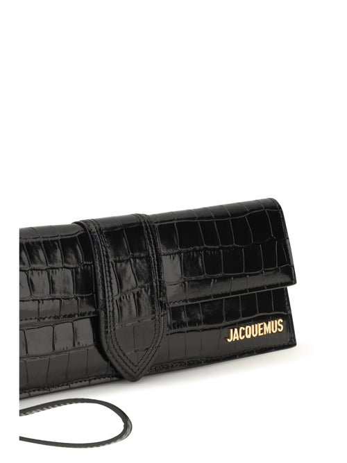 Jacquemus Crocodile-effect Bambino Pouch - Black