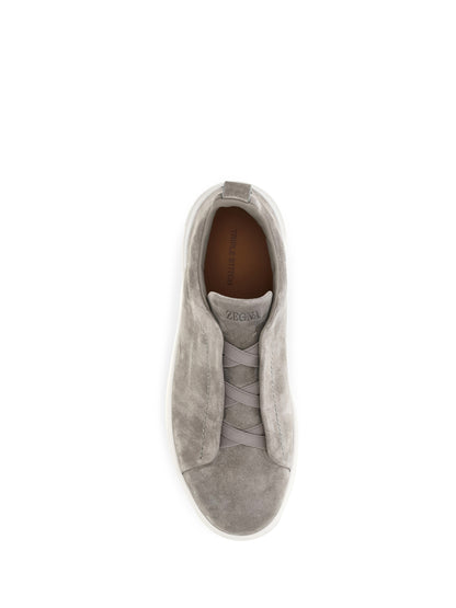 Zegna Triple Stitch suede Sneakers - E2