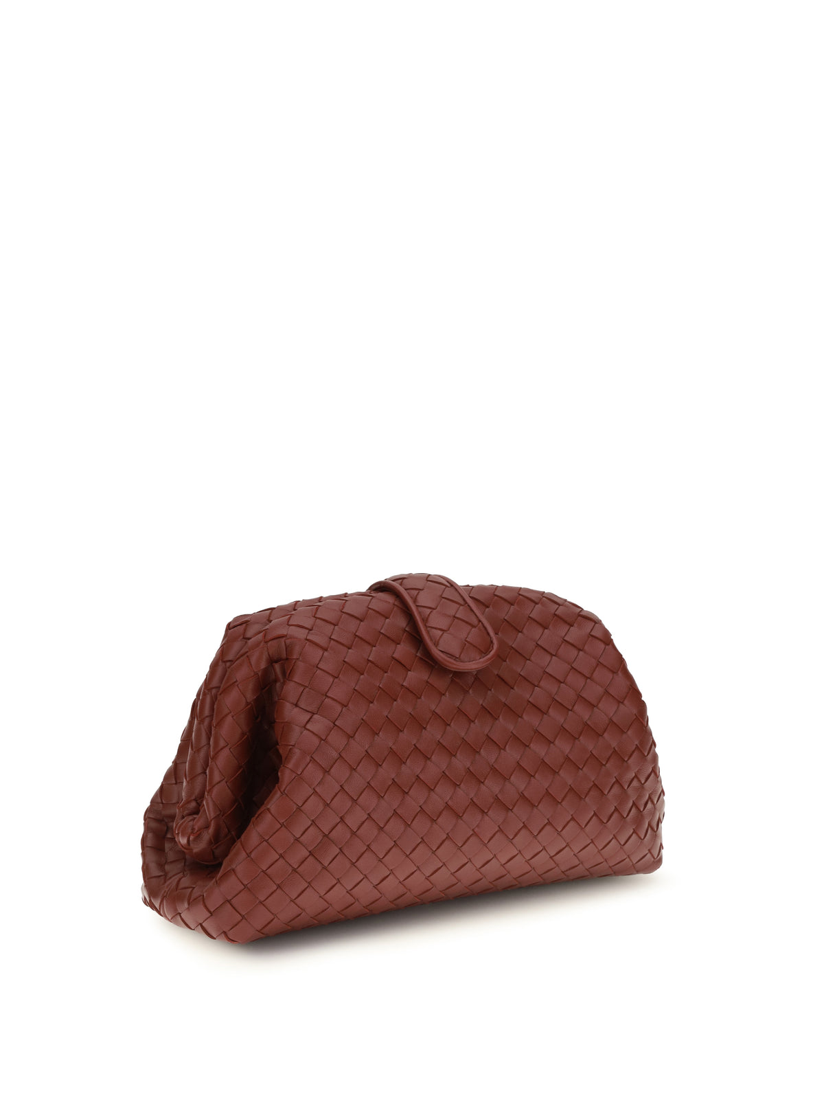 Bottega Veneta Small Lauren 1980 Clutch - Lava Red-Brass V