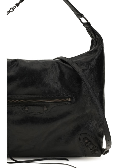 Balenciaga Medium Le City Hobo Shoulder Bag - Black