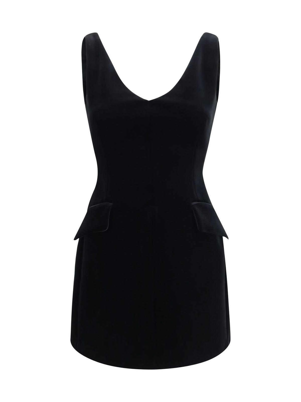 Max Mara Sportmax Tefrite structured V-neck Dress - Black
