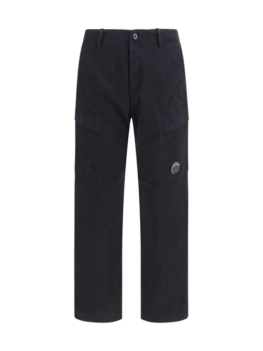 C.P. Company Stretch cotton satin Cargo Pants - Black
