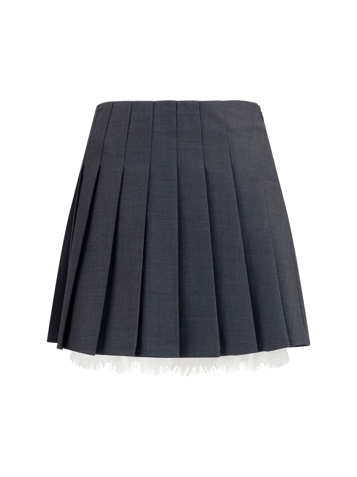 Self-Portrait Pleated mini Skirt - Grey