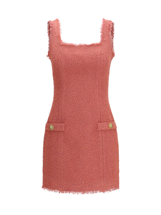 BALMAIN Short tweed Dress with two pockets