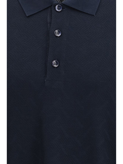 GIORGIO ARMANI Viscose and polyester polo Shirt