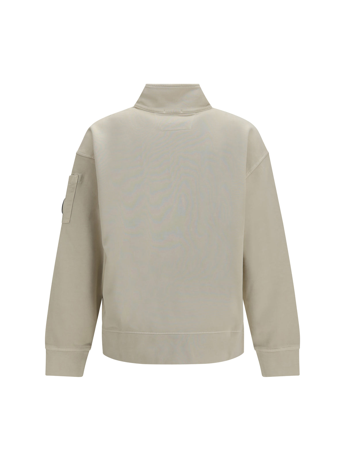 C.P. Company Brushed and sueded diagonal-weave cotton fleece Sweatshirt - Silver Birch