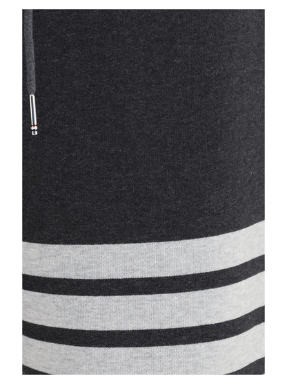Thom Browne Loopback 4-Bar Track Pants - Dark Grey / Pale Grey