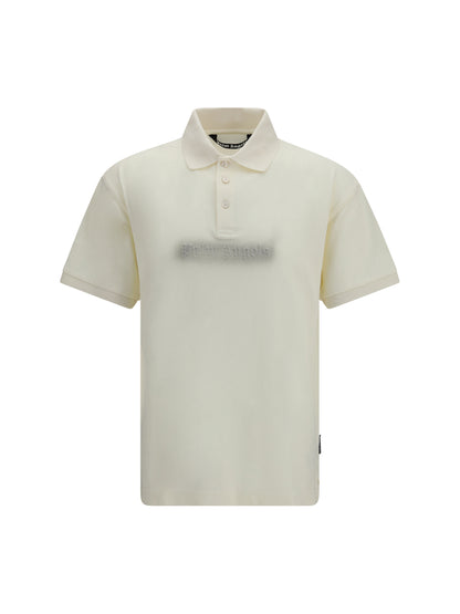 Palm Angels Cotton Polo with embroidered logo - Off White - Anthracite