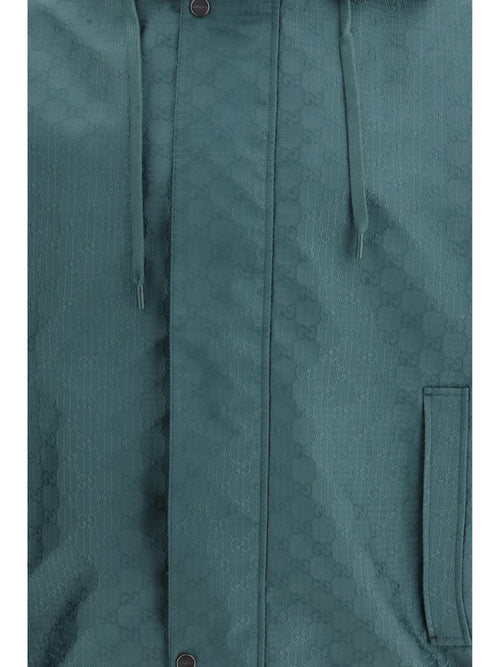 Gucci Reversible cotton ripstop Jacket - Petrolium
