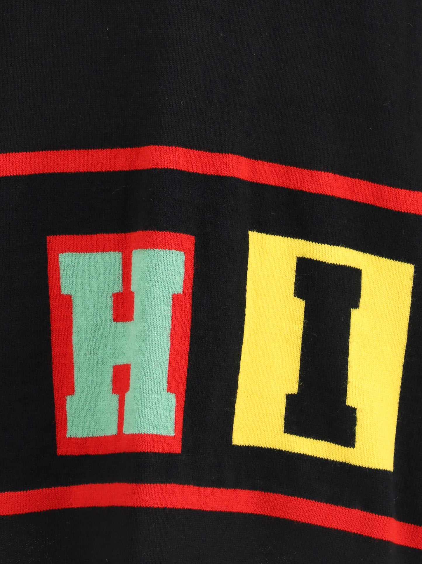 COMME DES GARÇONS SHIRT Crewneck Sweater with colorful lettering
