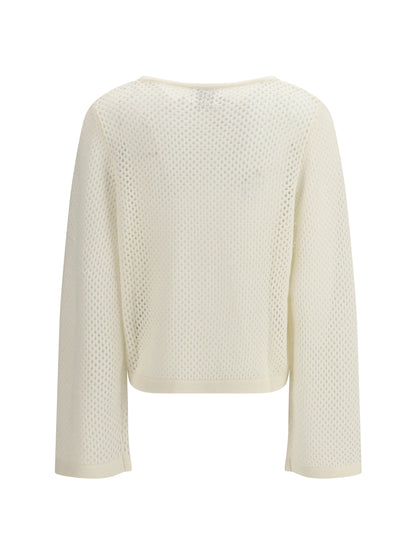 Allude perforated boatneck Jumper - 40
