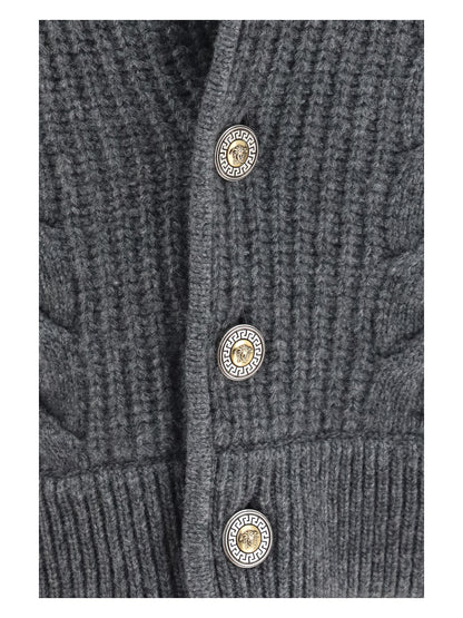 Versace Knitted button Cardigan - Anthracite