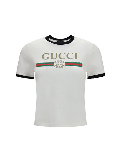 Gucci Printed cotton jersey T-shirt - White/Mc